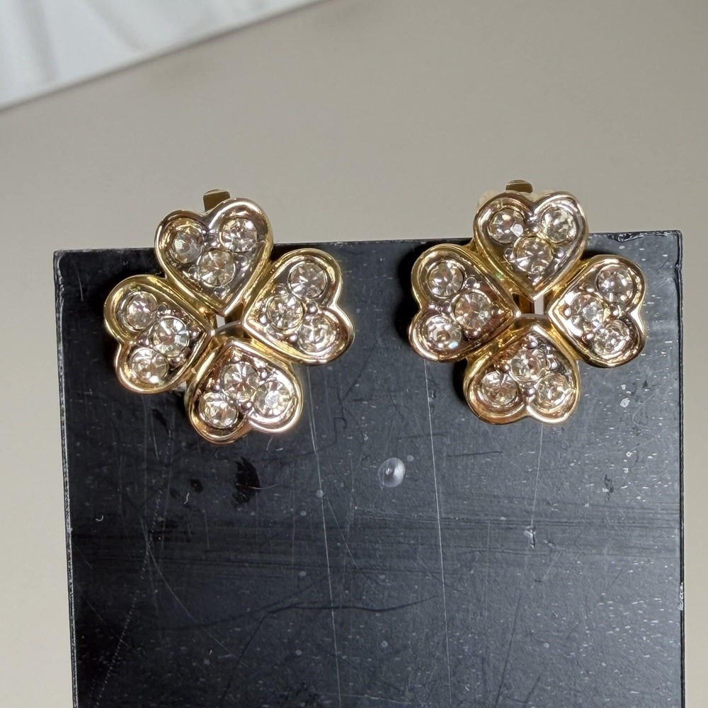 Nina Ricci Vintage Clover Clip-On Earrings